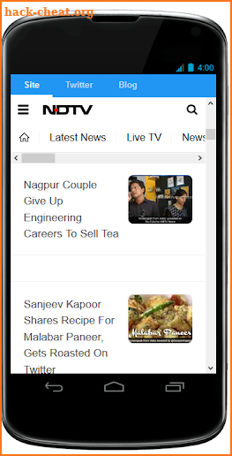 NDTV screenshot