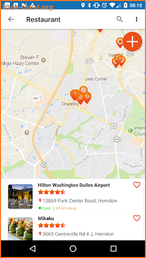 Nearby places screenshot