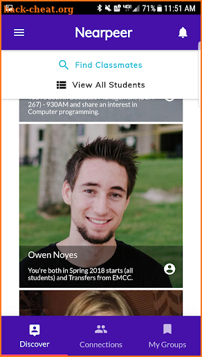 Nearpeer for college students screenshot