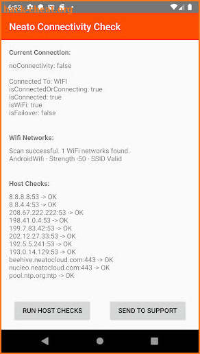 Neato Connectivity Check screenshot