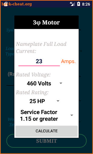 NEC Conductor Size Calc FULL screenshot