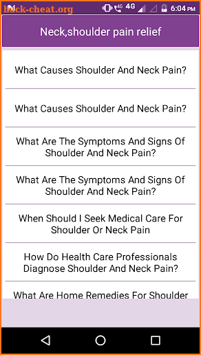 Neck, shoulder pain relief screenshot