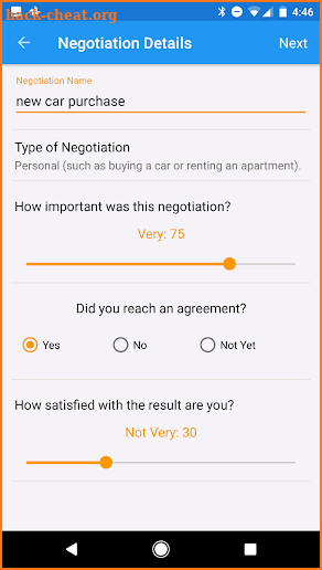 Negotiation 360 screenshot