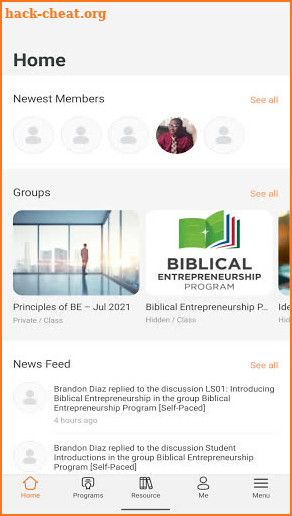 Nehemiah E-Community screenshot