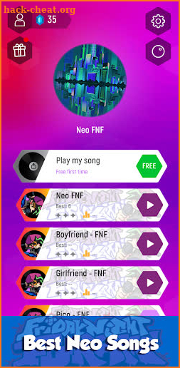 Neo FNF Tiles Hop songs Game screenshot
