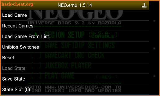 NEO.emu screenshot