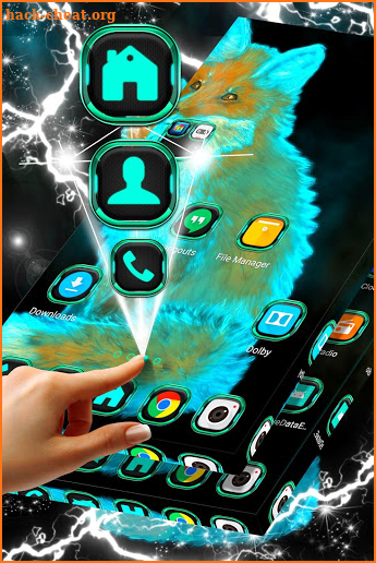 Neon Arctic Fox Launcher screenshot