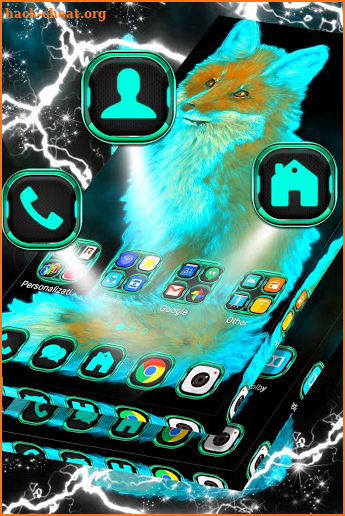 Neon Arctic Fox Launcher screenshot
