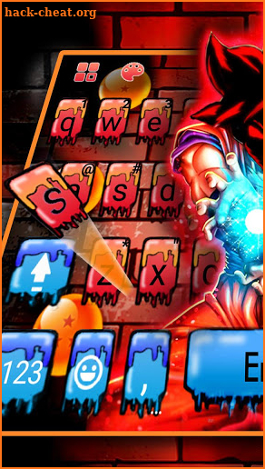 Neon Ball Blast Graffiti Keyboard Theme screenshot