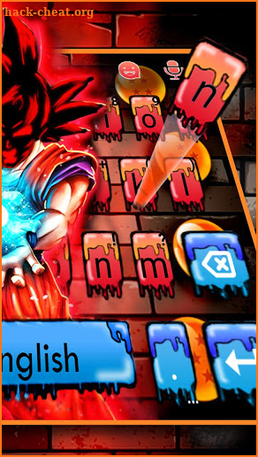 Neon Ball Blast Graffiti Keyboard Theme screenshot