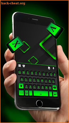 Neon Black Business Keyboard Theme screenshot