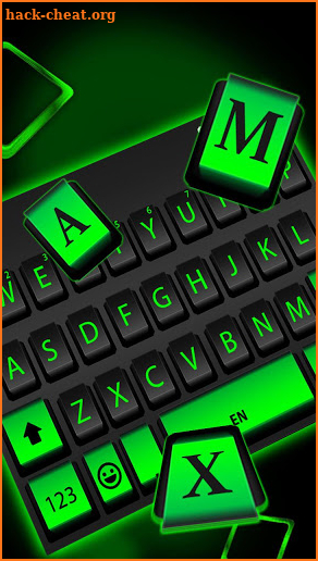 Neon Black Business Keyboard Theme screenshot