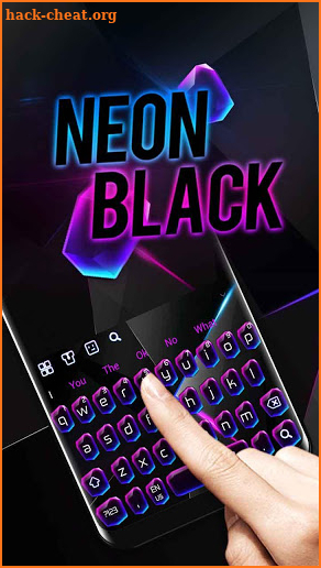 Neon Black Crystal Keyboard screenshot