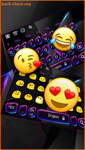 Neon Black Crystal Keyboard screenshot