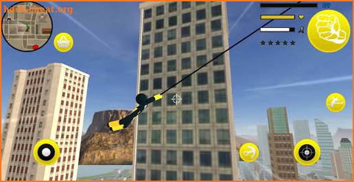 Neon Black Iron Stickman Rope Hero Gangstar Mafia screenshot