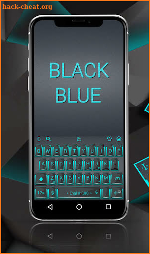 Neon Blue and Matt Black Keyboard screenshot