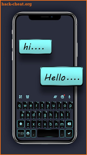 Neon Blue Business Keyboard Theme screenshot