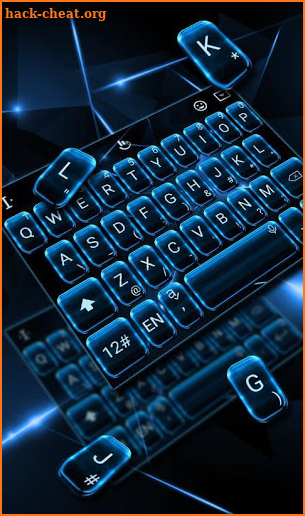 Neon Blue Cool Keyboard Theme screenshot