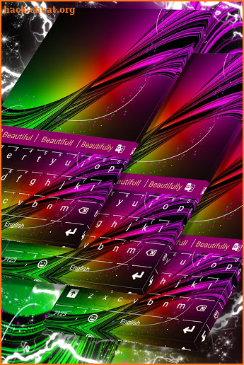 Neon Burst Keyboard Skin screenshot