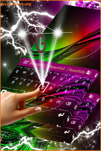 Neon Burst Keyboard Skin screenshot