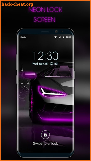 Neon Cars Lock Screen for You screenshot