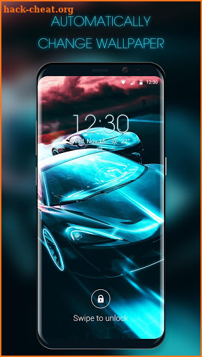 Neon Cars Lock Screen for You screenshot