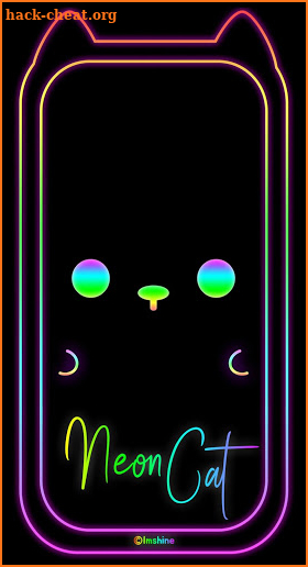 [임샤인] 네온 고양이 카카오톡 테마 (Neon Cat) screenshot