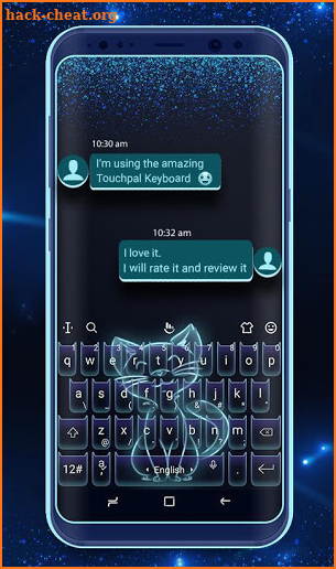Neon Cat Keyboard Theme screenshot