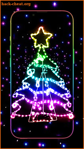 Neon Christmas Tree Theme screenshot