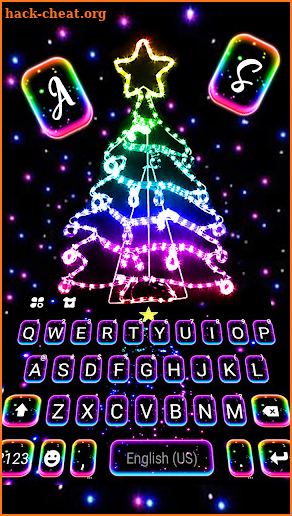 Neon Christmas Tree Theme screenshot