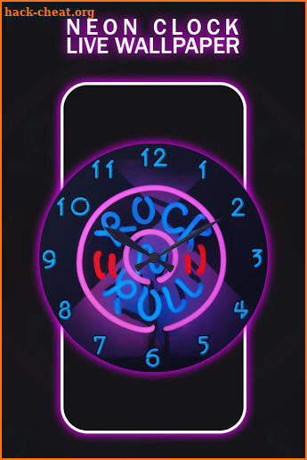 Neon Clock Live Wallpaper screenshot