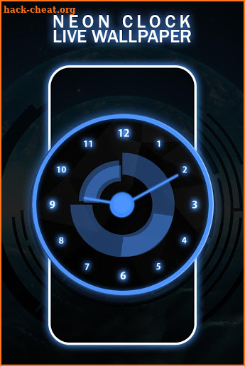 Neon Clock Live Wallpaper screenshot