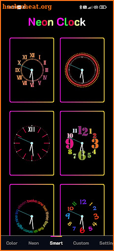 Neon Clock Wallpaper screenshot