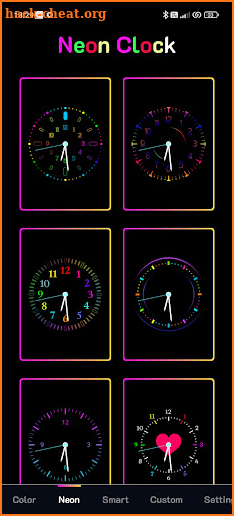 Neon Clock Wallpaper screenshot