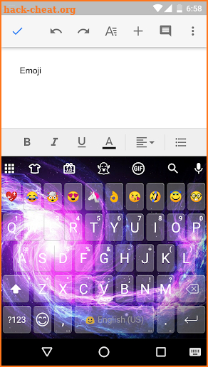 Neon Cloud Emoji Gif Keyboard Wallpaper screenshot
