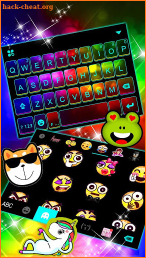 Neon Color 3d Keyboard Theme screenshot