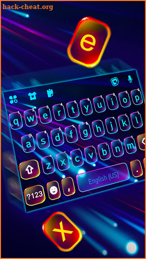 Neon Color Flash Keyboard Background screenshot