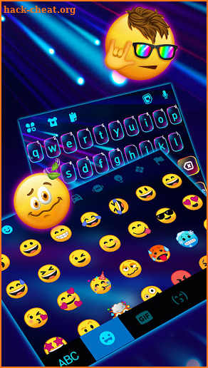 Neon Color Flash Keyboard Background screenshot
