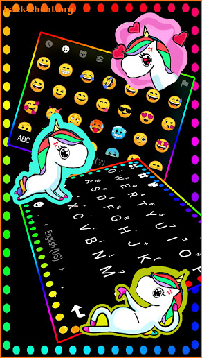 Neon Color Flash Live Keyboard Background screenshot