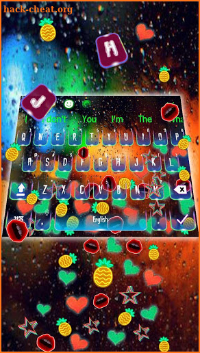 Neon Color Gravity Keyboard Theme screenshot