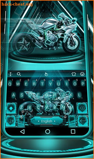 Neon Color Motorcycle Keyboard Theme screenshot