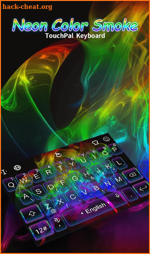 Neon Color Smoke Keyboard Theme screenshot