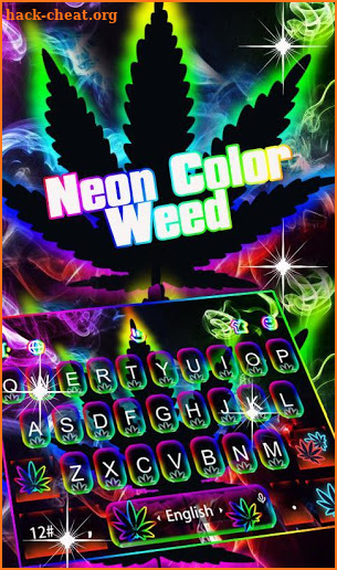 Neon Color Weed Keyboard Theme screenshot