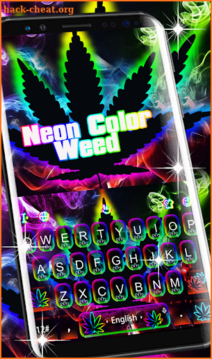 Neon Color Weed Keyboard Theme screenshot