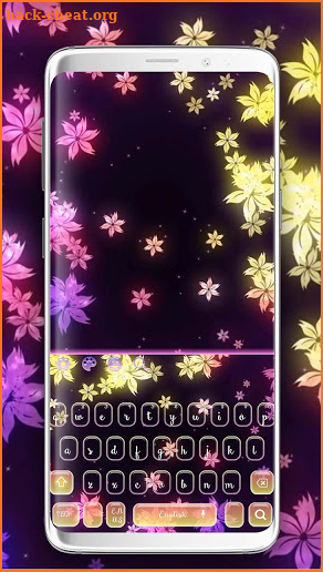 Neon Colorful Flower Keyboard screenshot
