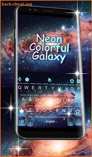 Neon Colorful Galaxy Keyboard Theme screenshot