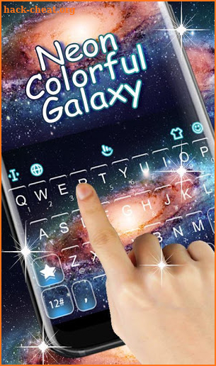 Neon Colorful Galaxy Keyboard Theme screenshot