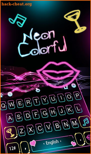 Neon Colorful Keyboard Theme screenshot
