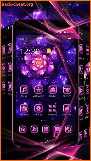 Neon Colorful Vivid Bloom Theme screenshot