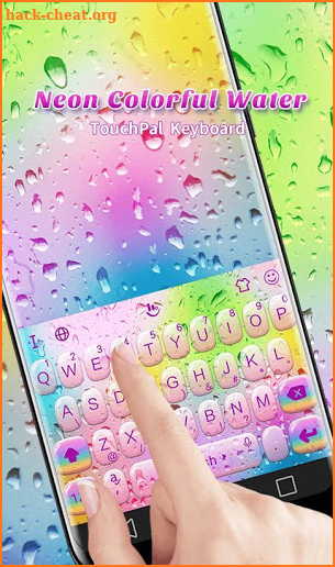 Neon Colorful Water Keyboard Theme screenshot